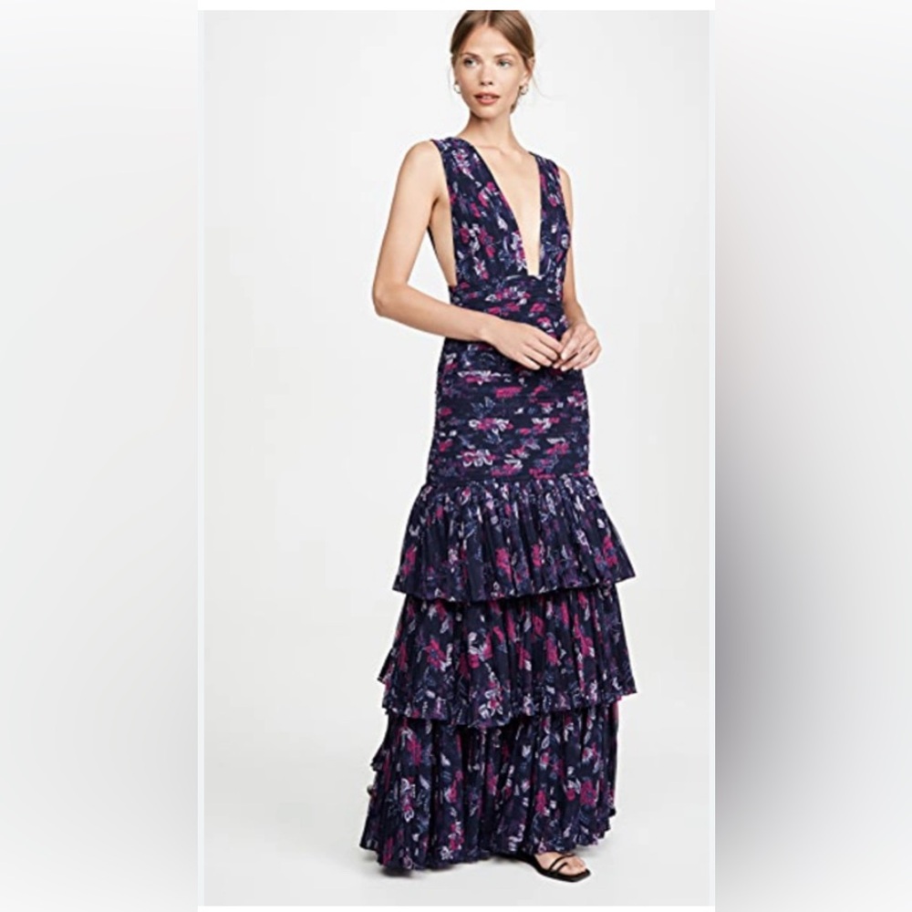 NWT Fame And Partners Dahlia Dress in Floral Paisley Navy, 6